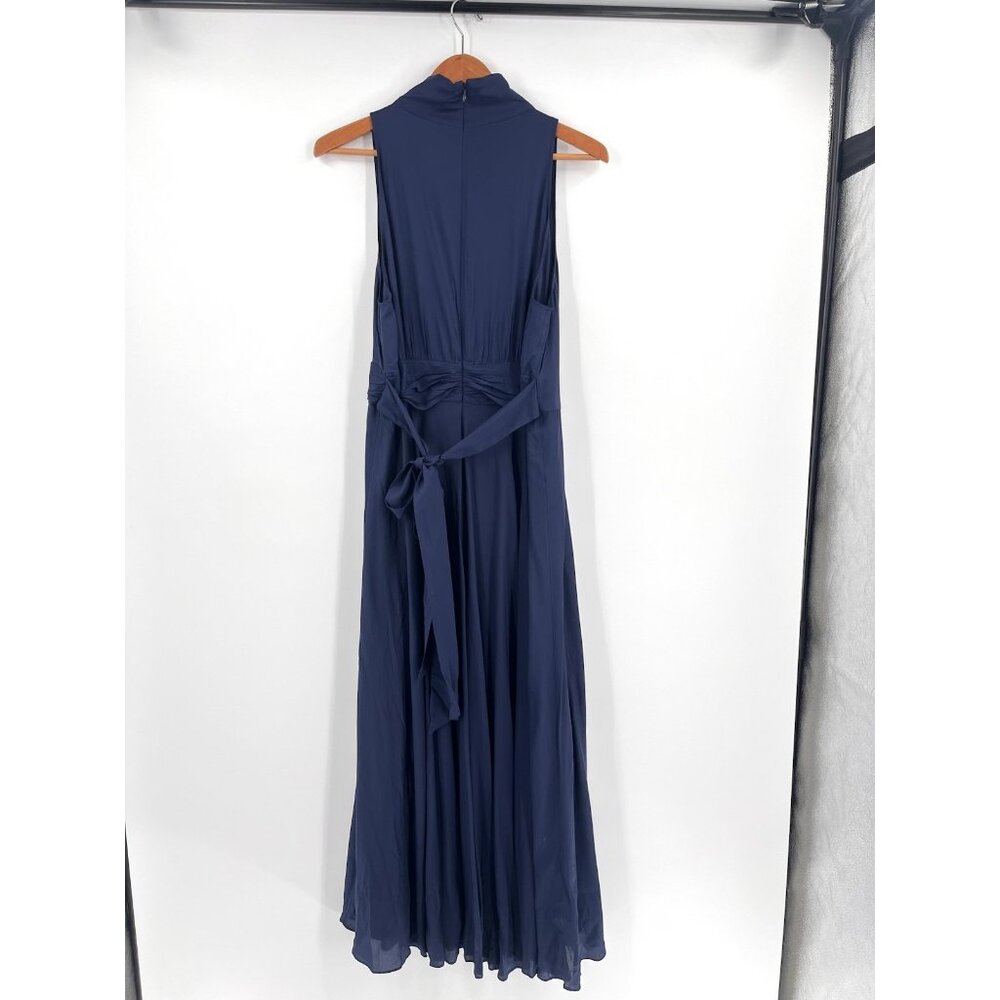 BANANA REPUBLIC Women's Navy Sleeveless Stretch Crepe Maxi Dress NWT 14 - Picture 6 of 10